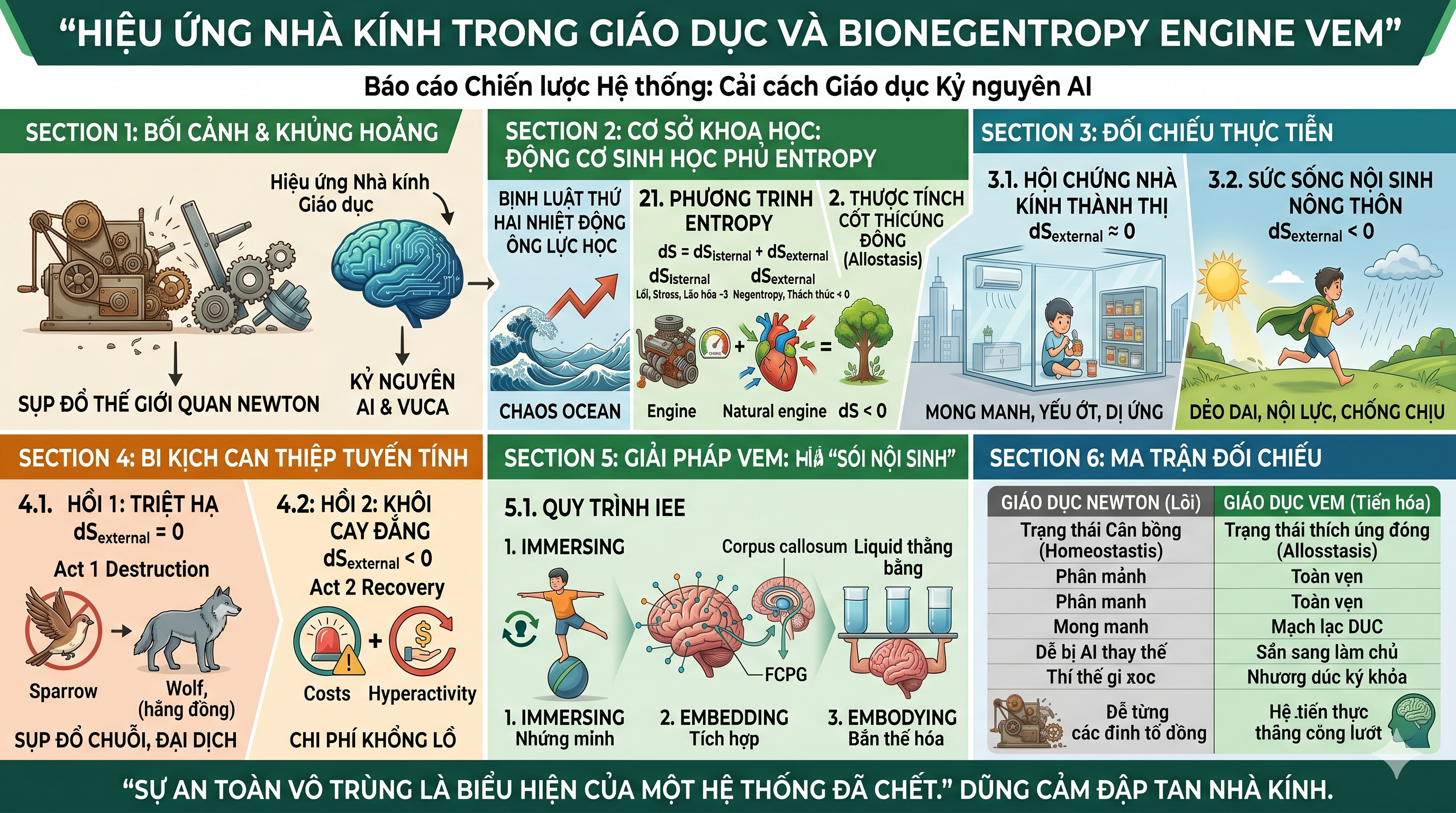 HIỆU ỨNG NHÀ KÍNH TRONG GIÁO DỤC VÀ BIONEGENTROPY ENGINE VEM